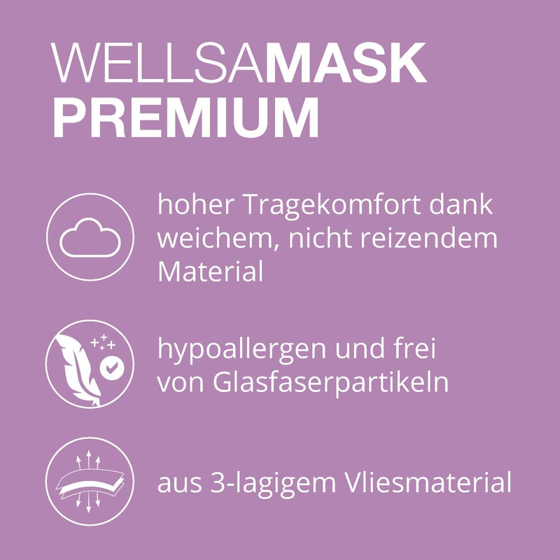 Wellsamed Wellsamask Disposable Surgical Masks Pack of 50 Purple Lavender