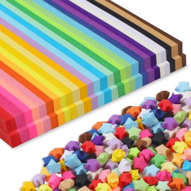 Phinus Phinus 2060 Sheets Origami Paper - 27 Color Assortment, Double Sided Star Paper Strips for DIY Hand Art Crafts