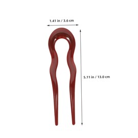 BIUDECO Unique Large Wave Vintage French Hairpin 4pcs U-shaped Hair Stick Pins for Buns Asian Hair Accessories
