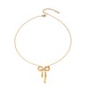 ALRNBY Gold Necklace for Women Gold Bow Heart Drop Pendant