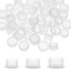 ZEYIYER 60 PCS Salt and Pepper Stoppers Plugs, 0.63/0.6/0.53 mm Plastic Stoppers for Salt and Pepper Shaker, Reusable Clear Round End Cap Replacement