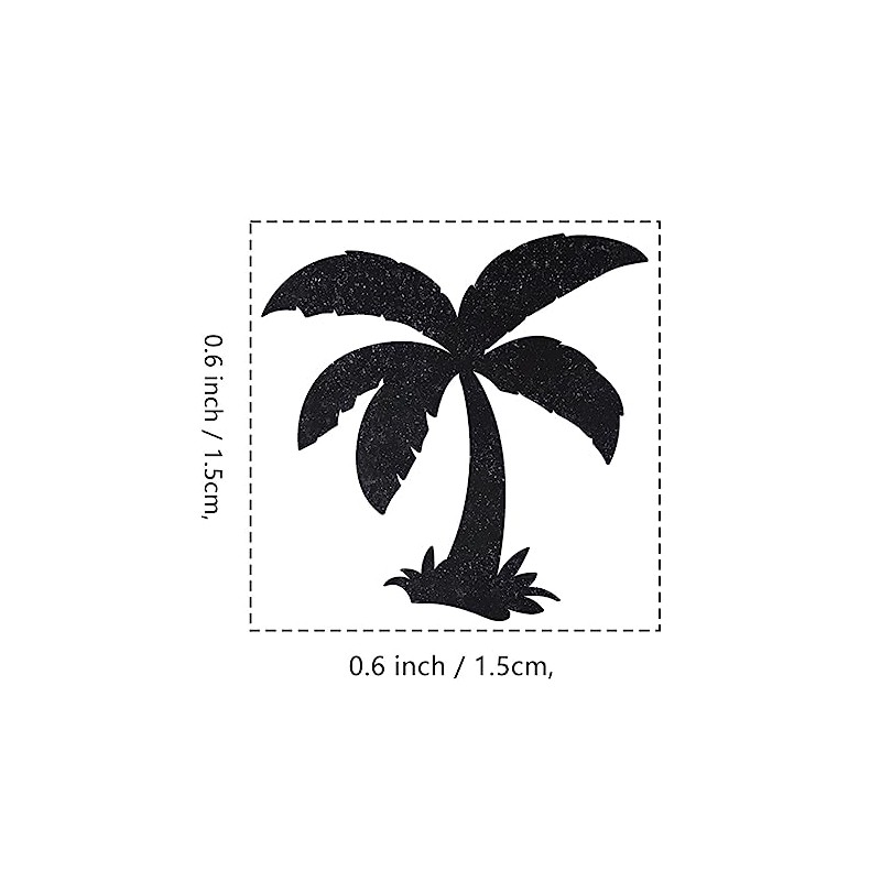 Palm Tree Rubber Stamp, 3/5 Inch Small Mini Stamp for