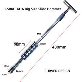 CYGOODS M16 Big Size Slide Puller Gold Lifter Toools Kit,Auto Dent Puller Kit,Car Bodywork Door Dings Remover,Paintless Large & Small Ding Hail Dent Removal Tools with Toolbox (XBLG100)