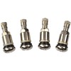 4 x silver metal valves steel valves universal rims valves