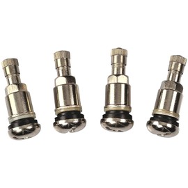 4 x silver metal valves steel valves universal rims valves 11.3 mm NEW