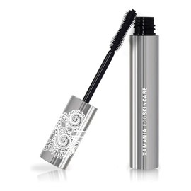 XAMANIA Máscara de Pestañas con Karité & Argán. Alarga, Nutre y da Volumen. Maquillaje Natural para Pestañas con Cepillo Doble Vista. 6 g