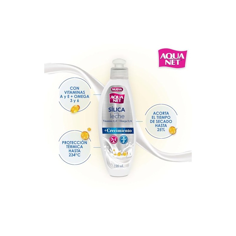 Aqua Net® Silica en Leche +Crecimiento 120mL
