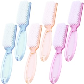 6 PCS Handle Grip Nail Brush,Hand Fingernail Cleaner Brush Manicure Tools Scrub Cleaning Brushes for Toes and Nails Cleaner (Multicolor)