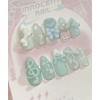 Kirakira Sky Handmade Nail Tips - Long Oval / 키라키라