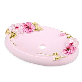 Gorgeousstyles Resin Romantic Flowers Soap Dish of Bathroom Accessories