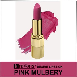 Krayons Desire Matte Lipstick, Highly Pigmented, Longlasting, 3.5g (Pink Mulberry)