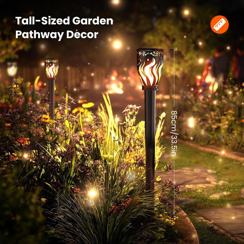 MrCrafts Nature Solar Lights Outdoor 4 Pack - 40'' Solar