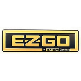 Front Name Plate/Emblem EZGO TXT Golf Cart Gas Electric 1996-2013 Black/Gold