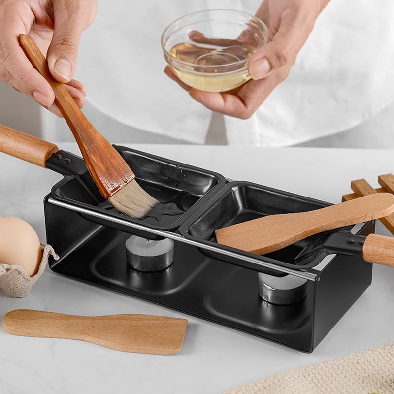 TAMUME Cheese Fondue Set for Gathering, 2 Spatulas and 2