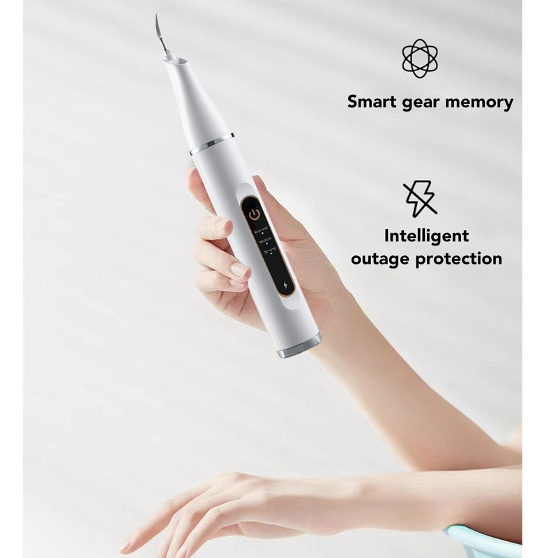 Electric Dental Calculus Remover 3 Modes LED IPX6 Waterproof Tartar