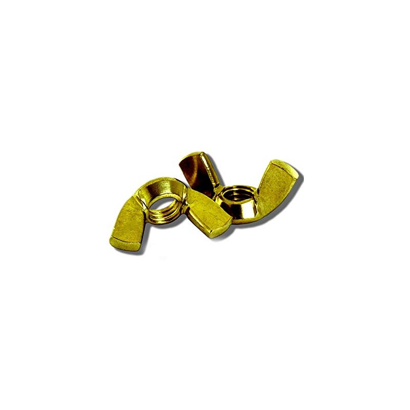 25 Pcs 1/4-20 Solid Brass Butterfly Washered Wing Nut Fasteners