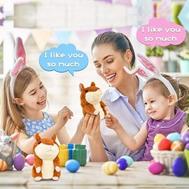 Talking Hamster - Stuffed Animals Toy for Kids 2 3 4 5 6 Year Old, Repeats What You Say - Toddler Interactive Plush Toys, Birthday Gifts for Boys Girls 2 Years and Up