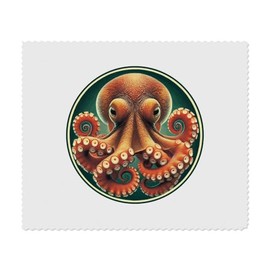 2 x 'Angry Octopus' Microfibre Lens/Glasses Cleaning Cloths (LC00031748)