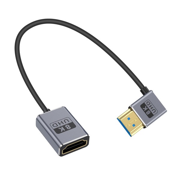 Duttek 8K Right Angle HDMI Cable HDMI Male to Male