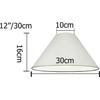 Pack of 2 - Empire Cotton Coolie Lamp Shades for