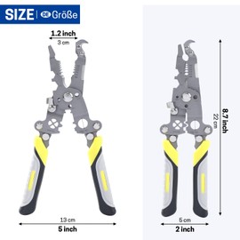 WISEPRO Wire Strippers, Multifunctional Foldable Wire Strippers, 18 in 1 Stripper Tool for Cable Stripper, Wire Crimping, Wire Cutters