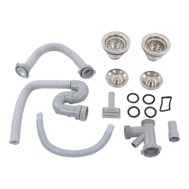 Kitchen Sink Drain Pipe Made of Stainless Steel and ABS