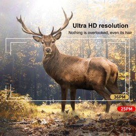 30MP Trail Camera 2 Inch IPS LCD Color Screen 4K Game Camera Motion Activated Water Resistant 48 Infrared LED Lights for Outdoor Wildlife Backyard Security