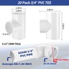 3/4" 10 Pcs Tee 3 Way Pipe Fittings (Socket x