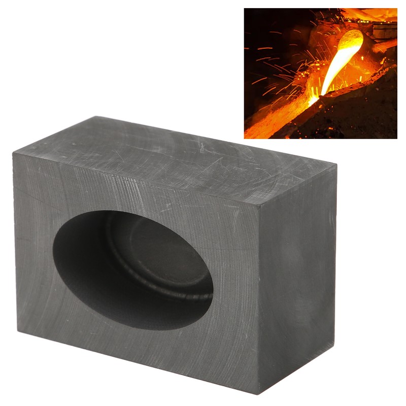 Graphite Mold High Temperature Resistance 3x4x6cm Ingot Shape Smelting Molds