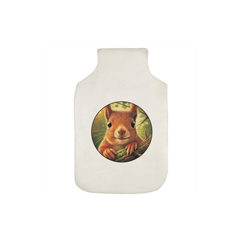 'Smiling Red Squirrel' Hot Water Bottle Cover (HW00039611)