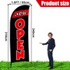 Buryeah 11ft Now Open Flag Banner for Business Advertising Feather