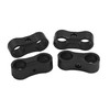 X AUTOHAUX 4 Pcs AN6 13mm Black Aluminium Alloy Fuel