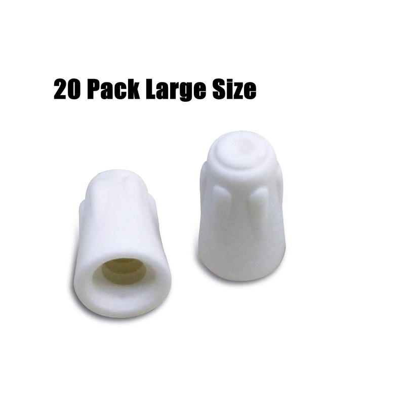 20 Pack Ceramic Wire Connector - Large 18-8AWG, High Heat