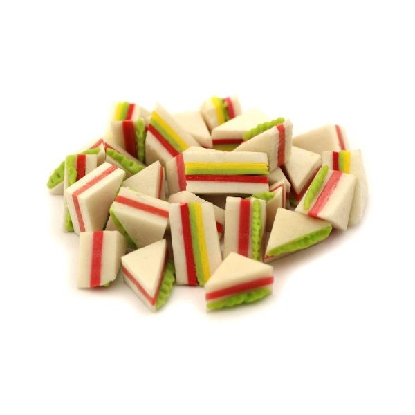 MyTinyWorld 8 x Dolls House Miniature White Filled Sandwiches