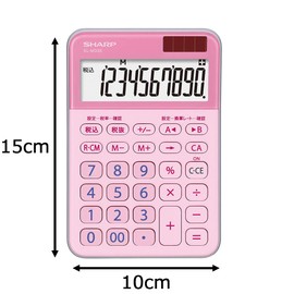 Sharp EL-M335-PX Color Design Calculator, 10-Digit Display, Pink