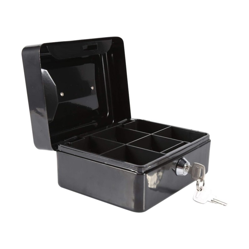 Kippen 10032N1 Cash Box with Coin Compartment, Colour: Anthracite, Dimensions: