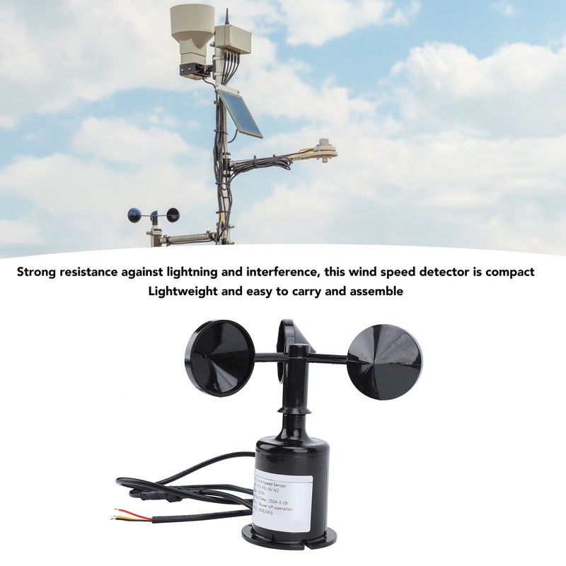 Wind Speed Anemometer High Accuracy 5V Wind Speed Monitoring Sensor