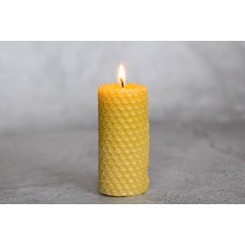 4 Pack Natural Beeswax Pillar Candles,100% Pure Beeswax Candles-384 Hours Long Burning,Unscented Bees Wax Candles for Home,Prayer,Emergency,Dripless Smokeless Organic Beeswax Candles Bluk-2x3in