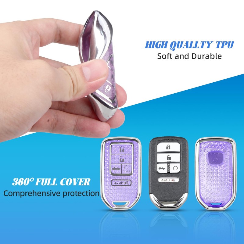 for Honda Key Fob Cover, Key Shell for 2016-2022 Accord