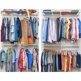 Roomedys® Spacing Tape for Hangers, Spacer, Clothes Divider, Closet Organizer, Perfectly Spaces Hangers & Clothing for Adults, Teens & Kids, Customizable - Smokey Grey - 6ft to Organize 102 Items