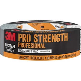 Cinta adhesiva 3M Pro Strength de 1.9 pulgadas x 60 yardas, cinta multiusos de grado profesional, potente calcomanía, unión duradera, ideal para uso industrial y HVAC, excelente resistencia para mayor