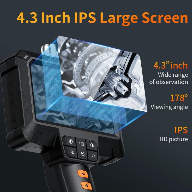 LIIAMOAR Borescope, Endoscope Camera with Light, 2.0MP HD Inspection Camera,