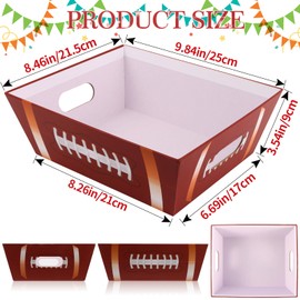 Kolewo4ever 36 Pieces 12 Pack Football Baskets for Gifts Empty Football Senior Night Baskets 8x10inch Gift Basket Kit for Gifts Empty to Fill for Sport Party Favor Holiday Gift Packaging