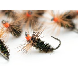 Peacock Hot Head FUTSU Kebari Flies - 12 Tenkara Flies