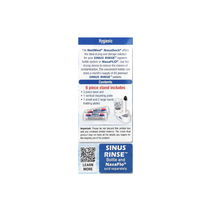 NasaDock® Plus, Drying Stand with Sachets Storage, White, 1 NasaDock®