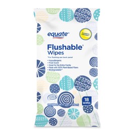 Equate Flushable Wipes 18 Count Pack of 3