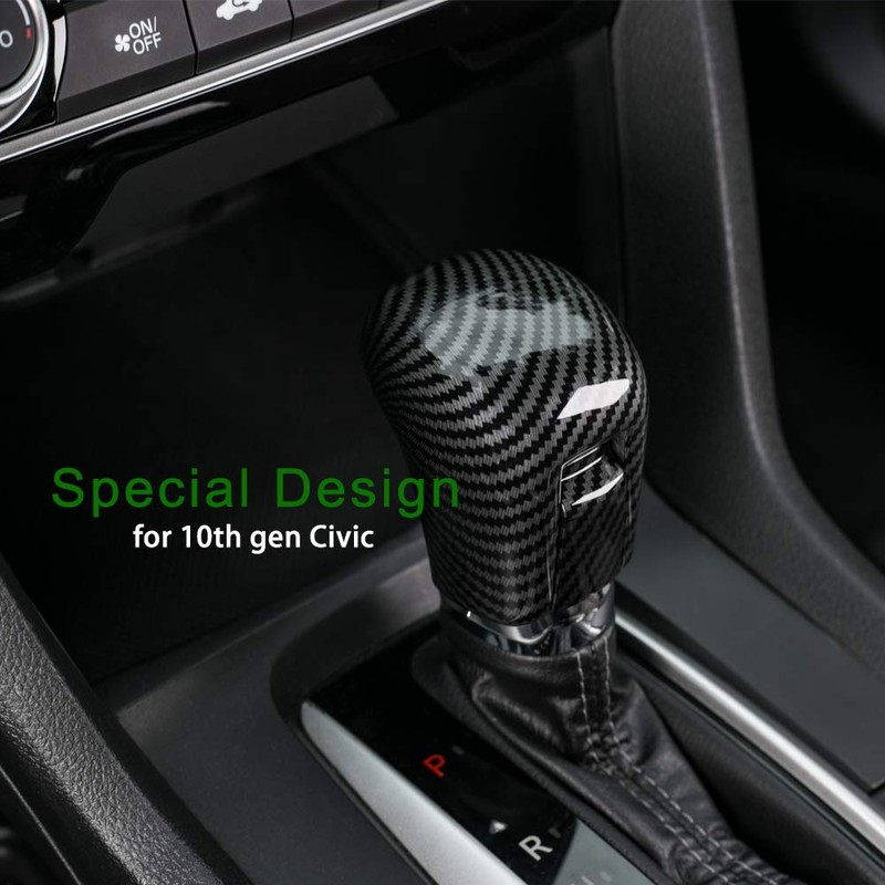 Thenice for 10th Gen Civic Gear Shifting Knob Cover CVT