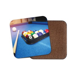 1 x Pool Table Drinks Coaster - Snooker Billiards Sports Dad #8563