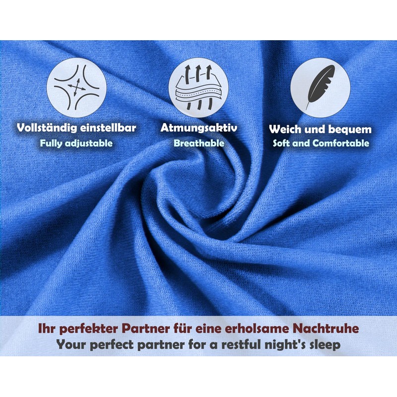 Sesto Senso Fitted Sheet 160 x 200 cm Light Blue