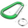 6 PCS Carabiner Keychain Clip -3" Aluminum Carabiner D Ring,